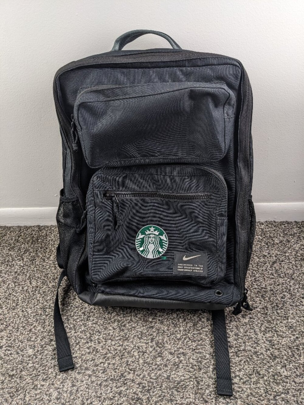 Nike x Starbucks Utility Speed Backpack Black CK2668-010 PE Air Bubble